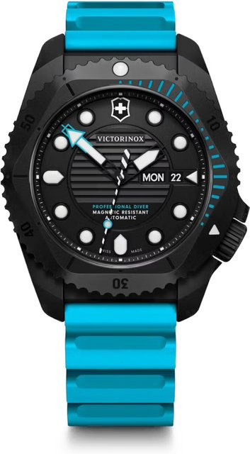 Victorinox Herrenuhr Dive Pro, Automatik, Titan, 43 mm, Kautschuk, Schwarz, 30 ATM - Bild 1