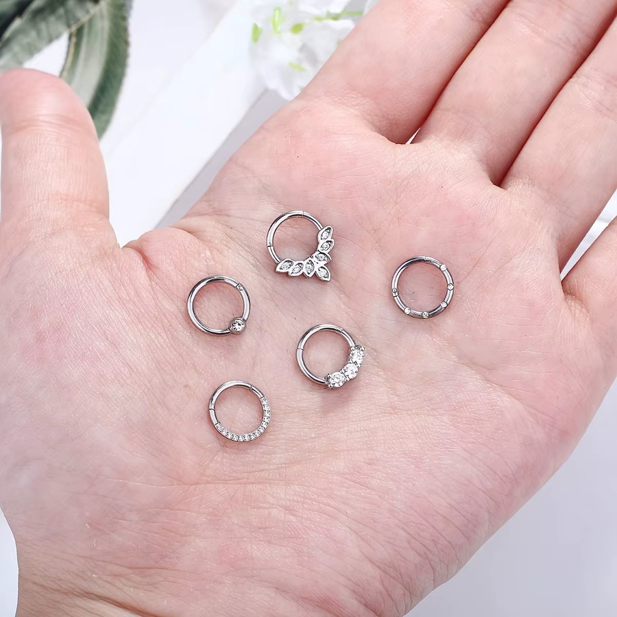 EVISPOL Nasenring Edelstahl, Zirkonia, Silber, Unisex - Bild 2