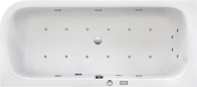 Ottofond Whirlpool-Komplettset Spirit Weiß mit Air-Jets, Water-Jets, Wasserheizung und Farblichttherapie, B/T/H: 180 x 80 x 60 cm, Rechtsausführung - Bild 1