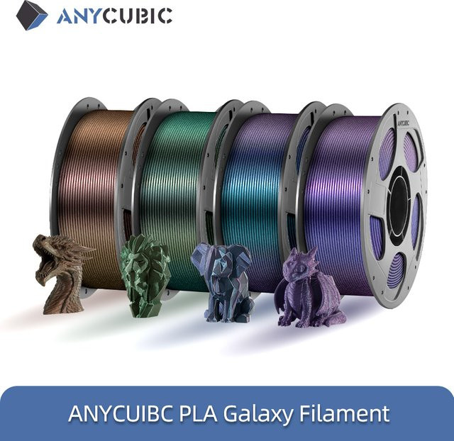 ANYCUBIC PLA Galaxy Filament Starry Effect in Blau für FDM 3D-Drucker Multicolour - Bild 1