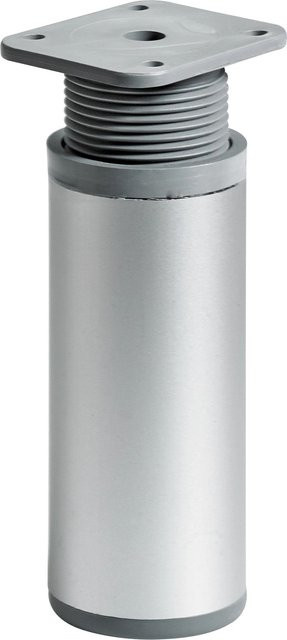 Hettich Möbelfuß Rund in Silber Matt, Stahl, Höhe: 120 mm, Durchmesser: 42 mm - Bild 1