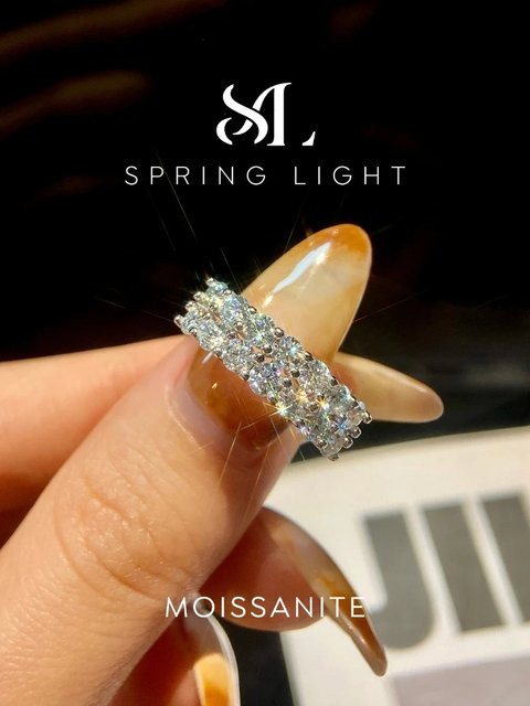 Stylever Moissanit-Diamantring, 925 Silber, 1,4 Karat, Damen - Bild 1
