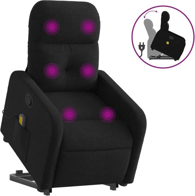 vidaXL Massagesessel mit Aufstehhilfe Modell 15 in Schwarz aus Stoff - Bild 1