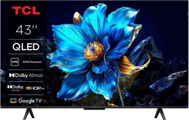 TCL 43P71K QLED Smart-TV in Silver/Black mit 4K Ultra HD, Sprachsteuerung und DVB-T2/C/S2 - Bild 1