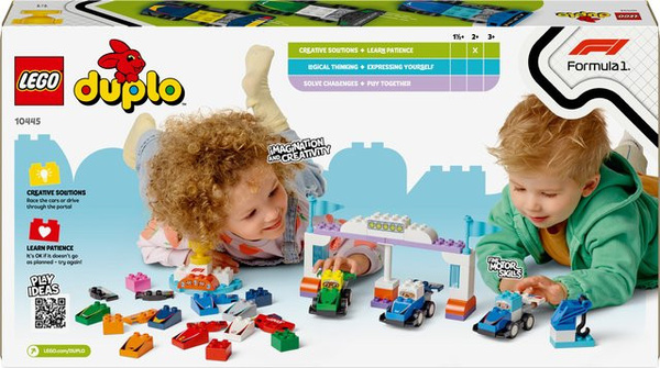 LEGO DUPLO F1 Team Rennautos mit Rennfahrern ab 2 Jahren