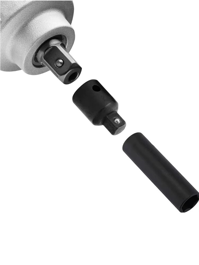 DUTRIEUX Schlagschrauber Adapter Reduzierer Set 6-teilig in Schwarz mit 1/2, 3/8 und 1/4 Zoll - Bild 7