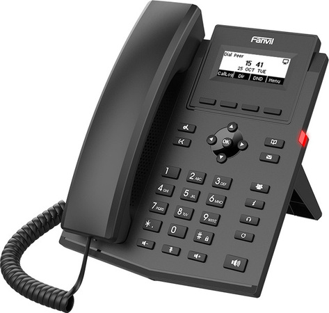 Fanvil X301W IP-Telefon Schwarz mit Linux-Betriebssystem für Tisch oder Wandmontage