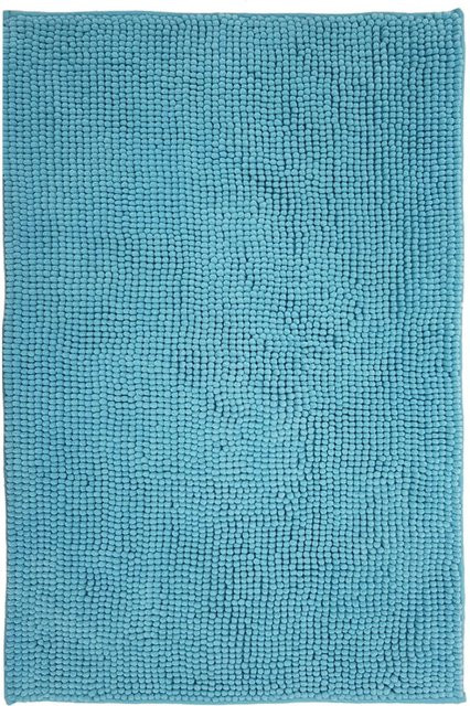 NYVI Badematte NYVISpa aus Chenille, rechteckig, Farbe: Türkis, B/T: 60 x 90 cm, rutschfest und saugfähig - Bild 1