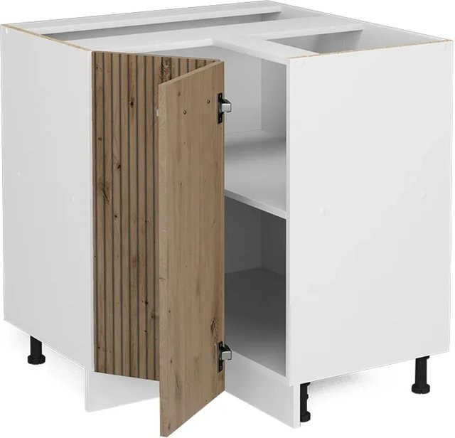 Vicco R-Line Eckunterschrank für die Küche in Artisan-Eiche und Weiß, B/T/H: 75,6 x 60,0 x 81,6 cm - Bild 1