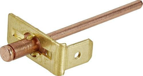 PB Fastener RIV 163 Erdanschluss aus Metall in Gold mit 6,3 mm Steckbreite und 0,8 mm Steckdicke, 180° Unisoliert - Bild 1