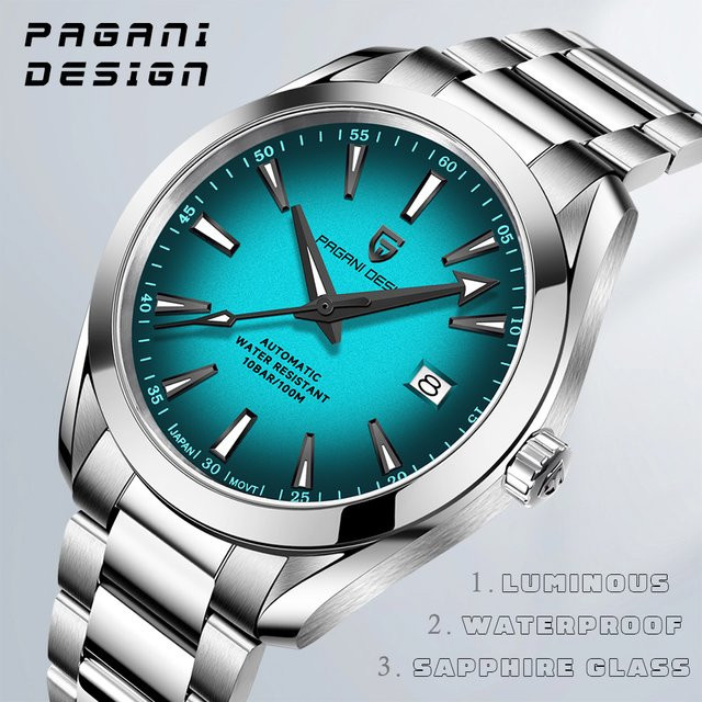 PAGANI DESIGN Armbanduhr, Automatik, Edelstahl, Saphirglas, Herren - Bild 1