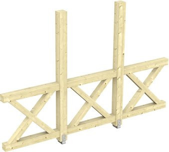 SKANHOLZ Seitenwand aus Holz in Braun und Beige, Breite: 78,5 cm, Höhe: 210 cm - Bild 1