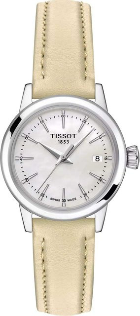 Tissot Armbanduhr Classic Dream, Quarz, Edelstahl, Leder, 28 mm, Damen - Bild 1