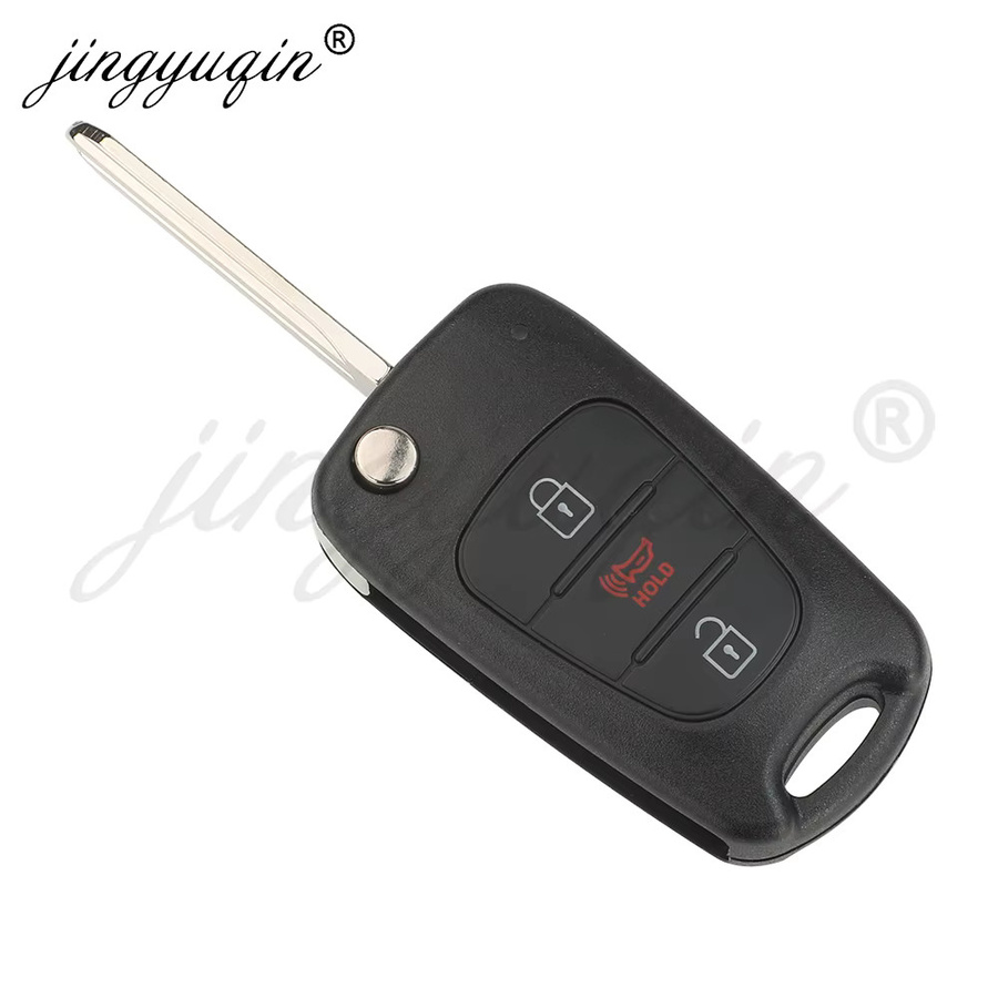 jingyuqin Klappbares Fernbedienungs-Autoschlüsselgehäuse für Kia Rio Optima Sportage Soul Cerato K2 K3 und Hyundai Veloster in Schwarz - Bild 3
