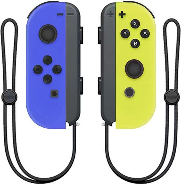 Nintendo Switch Joy-Con Controller Paar in Blau und Neongelb - Bild 1