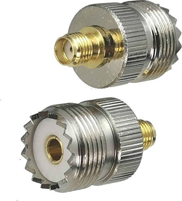 SMA-Weiblich auf UHF SO239-Weiblich RF-Koaxial-Konverter Adapter, gerade, silber - Bild 1