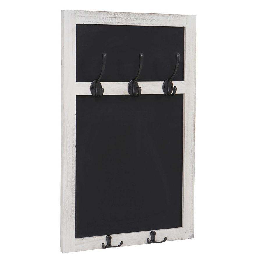 MCW Wandgarderobe C51 mit Kreidetafel in Weiß im Shabby-Chic-Design aus Paulowniaholz, B/H: 55 x 55 cm - Bild 2