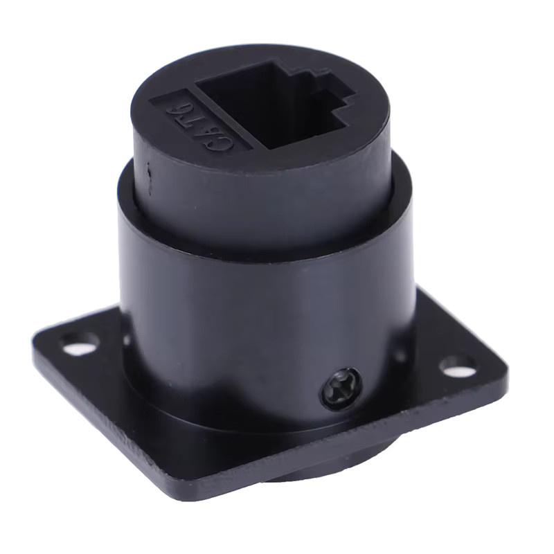 KOQZM Cat6 RJ45 Netzwerk Ethernet Verlängerung Adapter D-Typ Modul Panel Mount in Schwarz - Bild 3
