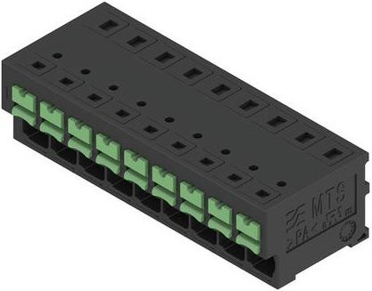 Weidmüller Leiterplattenklemme 4mm² Polzahl 9 Schwarz 11 Stück - Bild 1