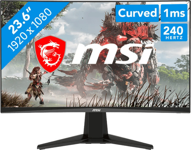 MSI MAG 245C X24 Curved Gaming Monitor Full HD 24 Zoll Schwarz mit HDMI und DisplayPort - Bild 1