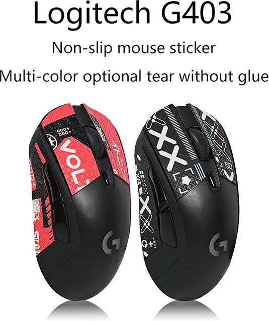 SAFENH Mausaufkleber in Eidechsenhaut-Optik für Logitech G403, G603 und G703, schwarz, rutschfest und schweißabsorbierend - Bild 1
