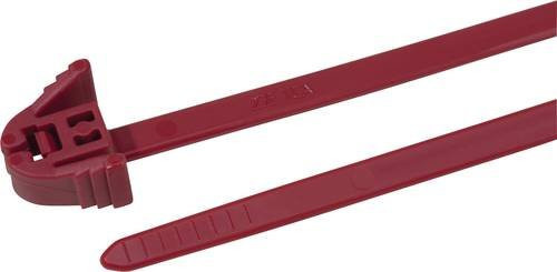 HellermannTyton Kabelbinder REZ300-PA66-RD Rot, 100 Stück - Bild 1