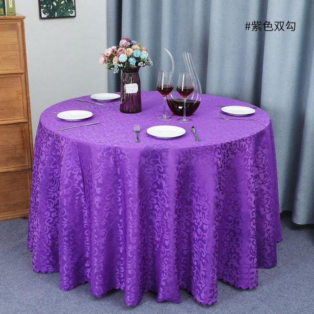 Runde Tischdecke von JMG Household Supplies in Lila, Hitzebeständig und Waschbar, Durchmesser: 240 cm - Bild 1