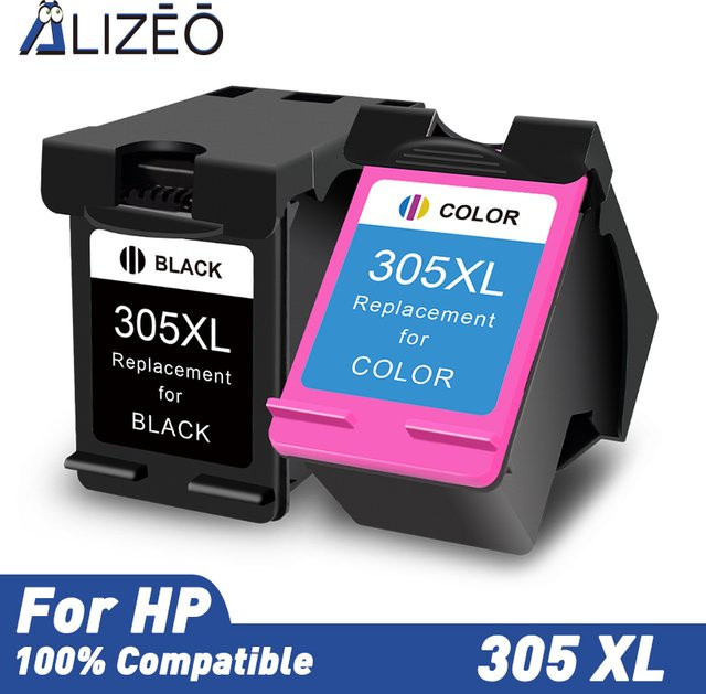 Alizeo 305XL Tintenpatronen Set kompatibel für HP 305 XL DeskJet 2710 2720 4110 4120 4130 6010 6020 6030 Drucker in Schwarz und Multicolor - Bild 1