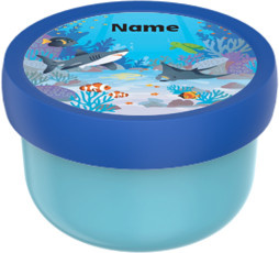 Mepal Fruchtbox Tropical Ocean Blau mit Besteck, auslaufsicher und mikrowellengeeignet, 300 ml - Bild 1
