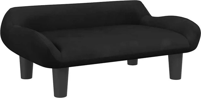 vidaXL Hundebett Sofa aus Samt in Schwarz, B/T/H: 70 x 40 x 24 cm - Bild 1