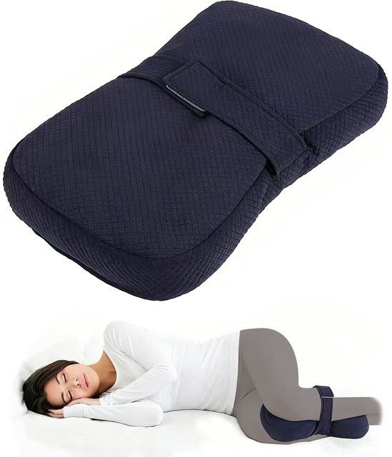 Ergonomisches Kniekissen von OOAGE in Grau für Seitenschläfer zur Linderung von Rücken-, Hüft- und Gelenkschmerzen - Bild 1