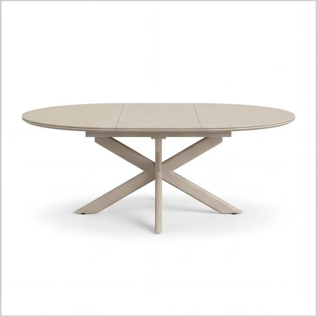 Barths Fellow Ausziehbarer Dining Tisch mit Keramikplatte in Sand, B/T/H: 145 x 145 x 75 cm bis 200 x 145 x 75 cm - Bild 1