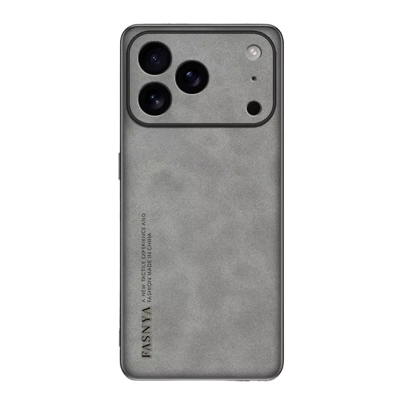 Lammfell Leder Schutzhülle für Apple iPhone 17 Pro, 17 Pro Max, 17 Air und 16e in Blau mit stoßfestem TPU-Rahmen und Objektivschutz - Bild 4