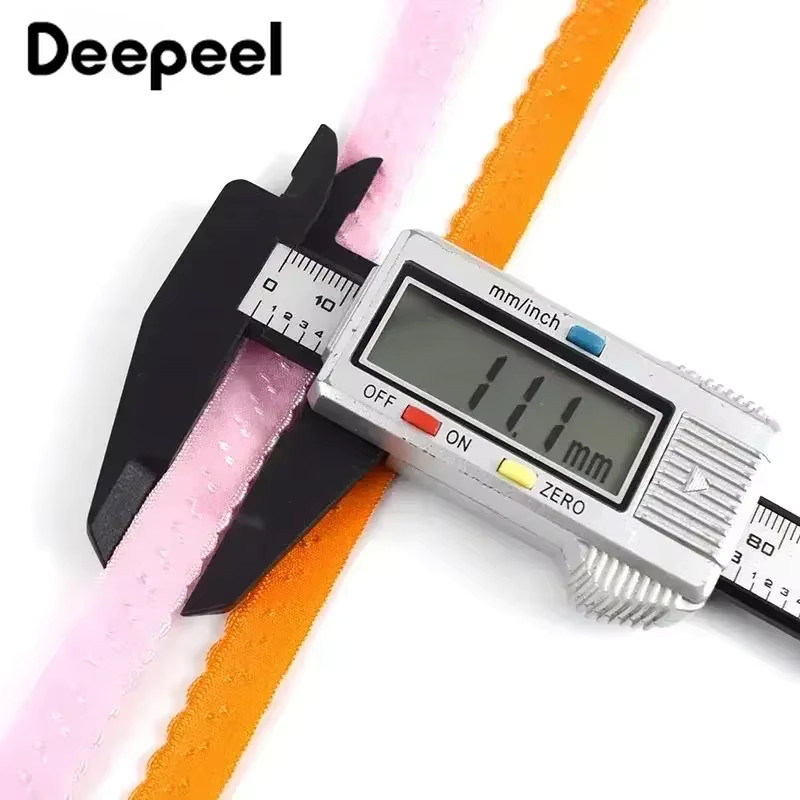Deepeel Elastikband für Unterwäsche und BH-Träger, doppellagiges Stretchband und Spitzenband als DIY Nähzubehör, Breite: 11 mm, Farben: Pink und Multicolour - Bild 3