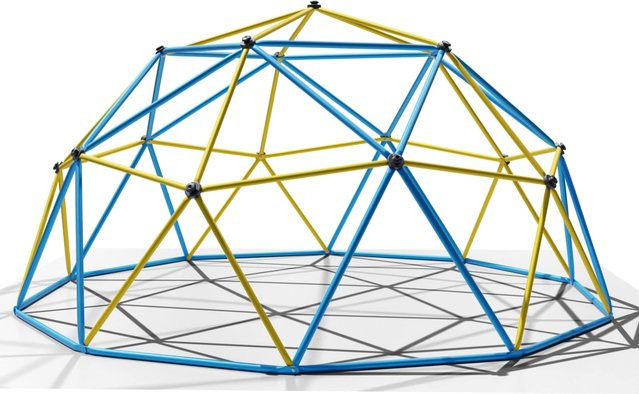 DomeClimber Kinder Kletterkuppel Geodome 12FT Klettergerüst in Blau/Gelb, H x B x T: 180 x 360 x 360 cm - Bild 1