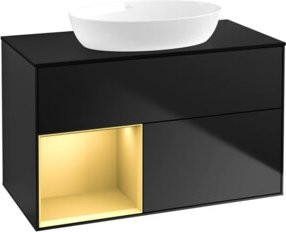 V&B Waschtischunterschrank Finion 100 in Blau Lackiert mit B/T/H: 100 x 50,1 x 50,1 cm - Bild 1