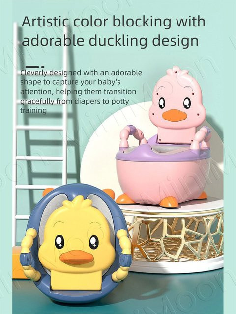 momo&dudu Kinder-Toilettentrainer-Set mit verstellbarem Toilettensitz und Töpfchenstuhl in Pink - Bild 1