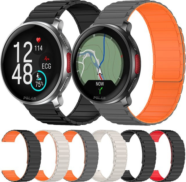 Polar Uhrenarmband Silikon, 22 mm, Schwarz, Unisex - Bild 1