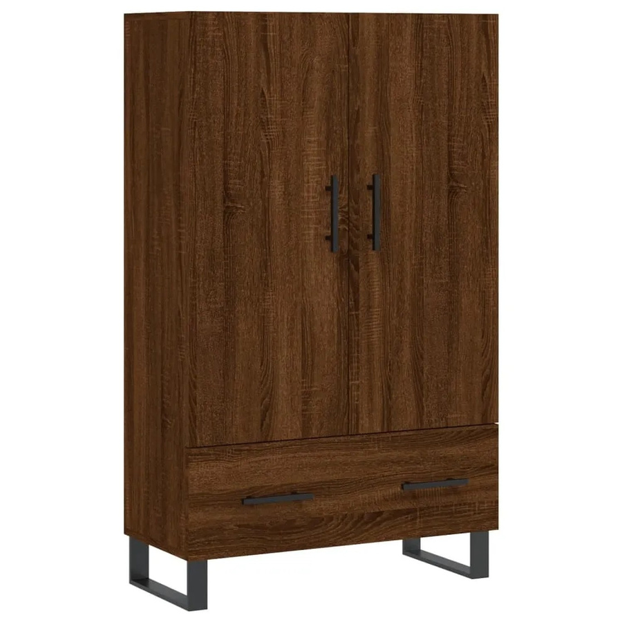 vidaXL Highboard Modern in Eiche Braun aus Holzwerkstoff und Metall, B/T/H: 69,5 x 31 x 115 cm - Bild 2