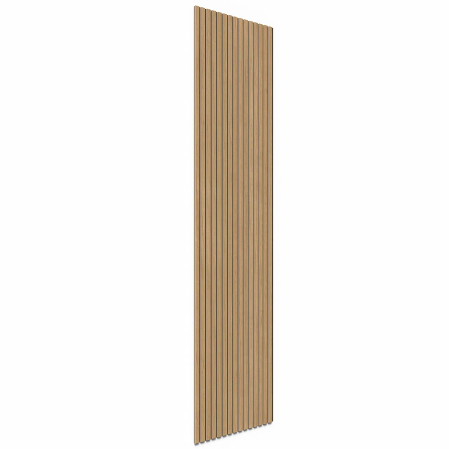Akustikpaneel Wandverkleidung Denpanels in Eiche Natur mit schwarzem Akustikfilz und Streifenoptik im skandinavischen Stil - Bild 2