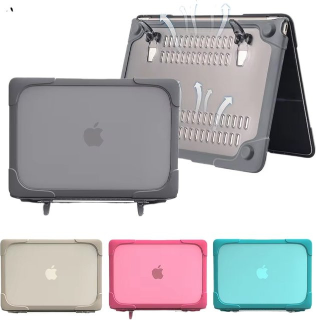 Laptop-Hülle mit Ständer für Apple MacBook Air 13 und 15 Zoll sowie MacBook Pro 14 und 16 in Grau - Bild 1