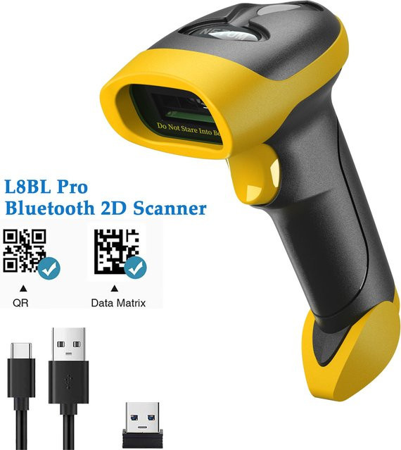 NETUM L8BLPro Bluetooth kabelloser 2D-Barcode-Scanner für QR-Codes und PDF417 mit automatischer Erkennung für POS-Systeme - Bild 1