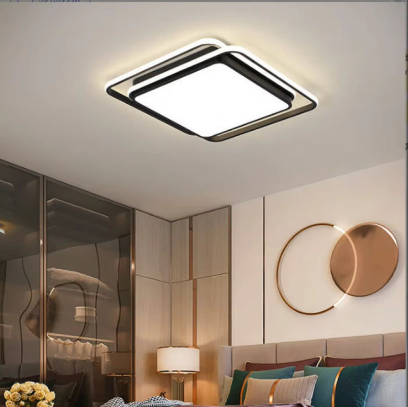 Moderne LED Deckenleuchte TRAZOS in Gold/Messing, quadratisch, warmweißes Licht - Bild 3