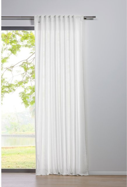 Ondeco Schlaufenschal Mood Blickdichter Vorhang Weiß B: 135 cm, H: 245 cm - Bild 1