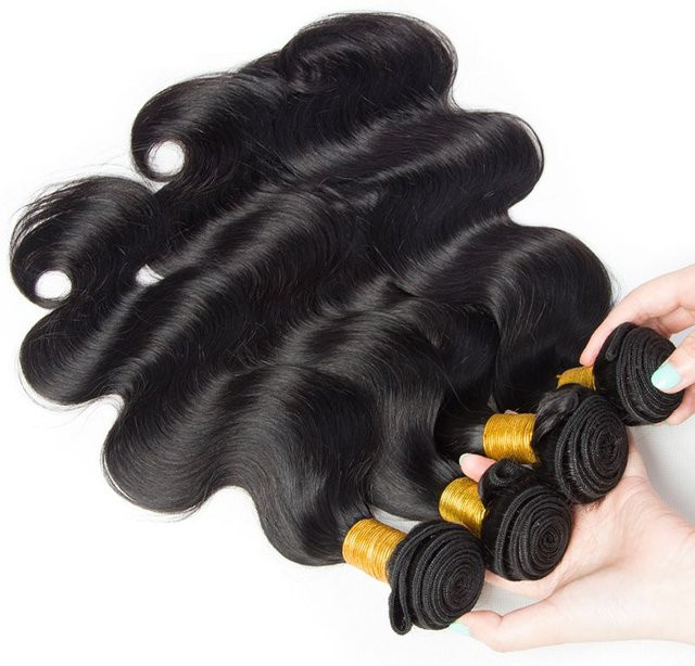 FIUMER Remy Indisches Echthaar-Extensions Body Wave Bundle - Bild 1