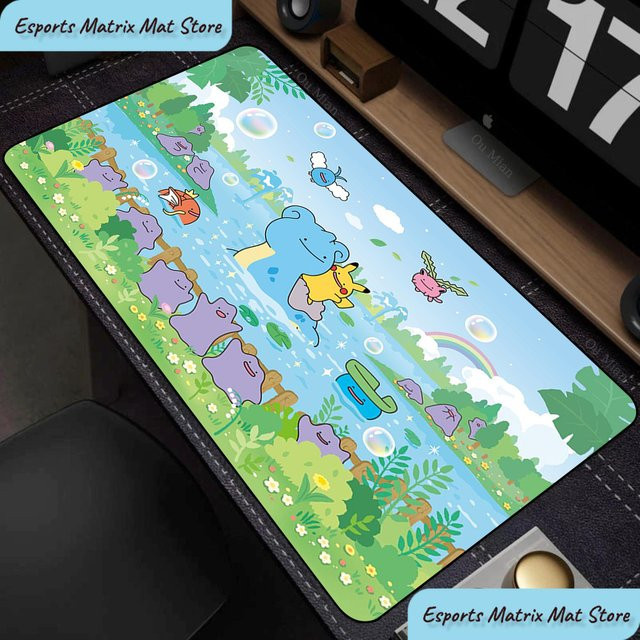 Potdemiel Snorlax Kirschblüten Anime Gaming-Mauspad in Multicolour, großes erweitertes Schreibtischpad für Gamer und Büro - Bild 1
