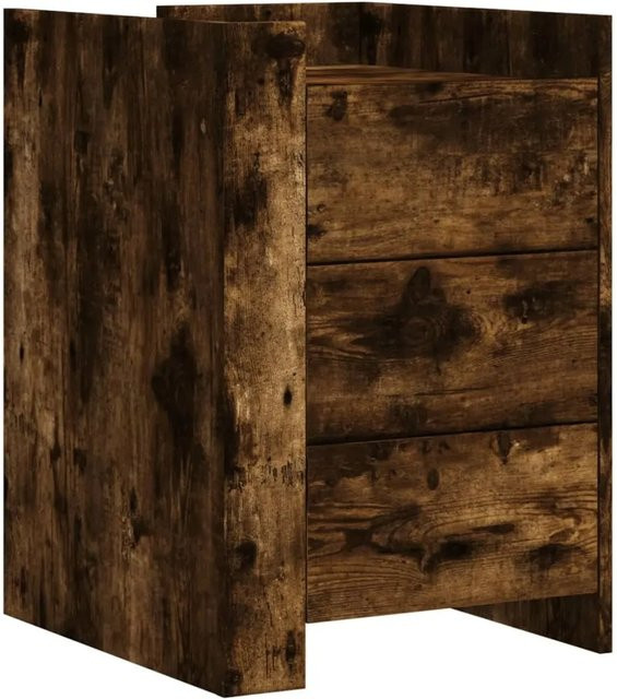 vidaXL Nachttisch in Räuchereiche, Farbe Braun, B/T/H: 45 x 50 x 65 cm - Bild 1