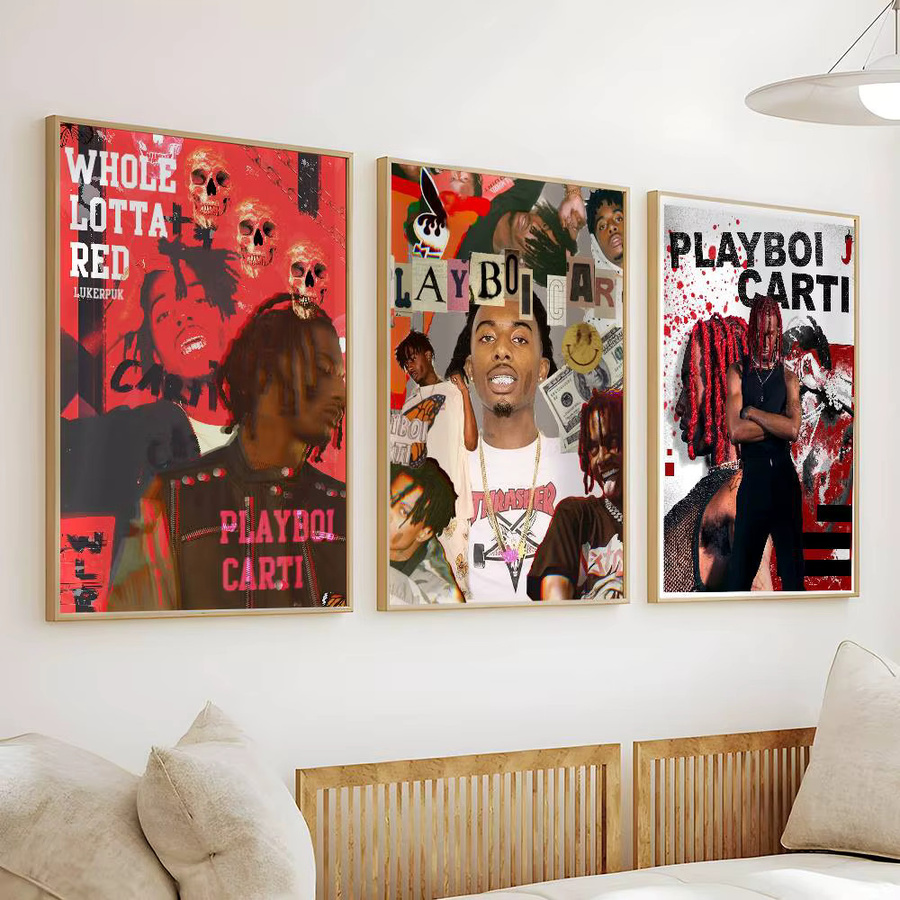 Playboi Carti Poster als hochwertiger wasserfester Wandkunst-Aufkleber für dein Wohnzimmer oder deine Bar - Bild 4