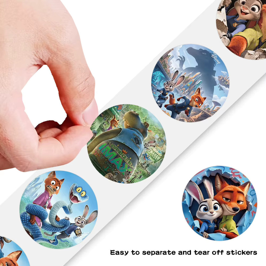 500 Stück Disney Zootopia Kawaii Cartoon Siegelaufkleber in Multicolour für DIY Notebook und Laptop Dekoration - Bild 3
