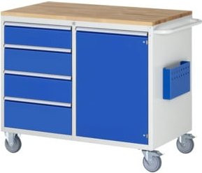 Rau Montagewagen Modell LL5.21.12 mit Pegboard in Grau und Blau, B/T/H: 114,5 x 65,0 x 97,5 cm - Bild 1